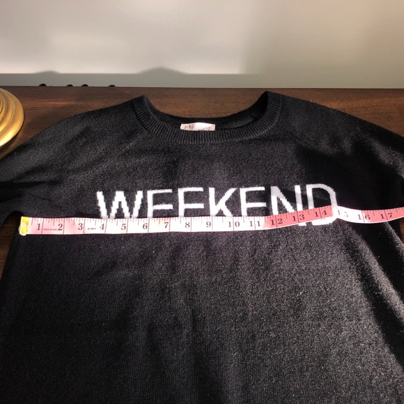 NWT Philosophy Weekend Cashmere Black Sweater Med - Picture 3 of 8